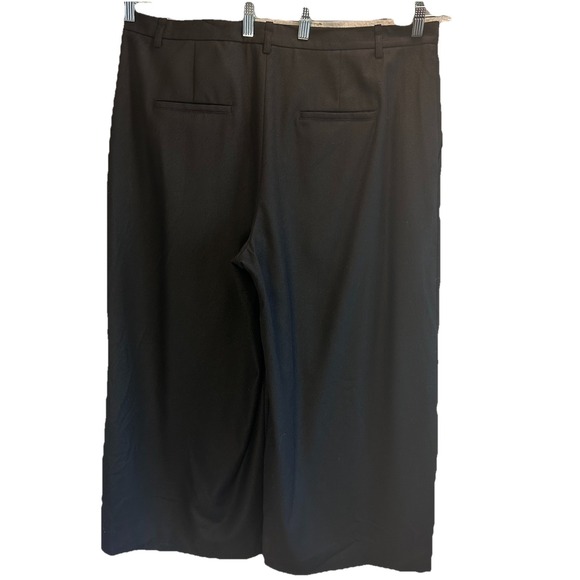 Vince Women Pants 16 Black Italian Wool Blend Wide Leg High Waist 4 Pockets - Picture 12 of 13